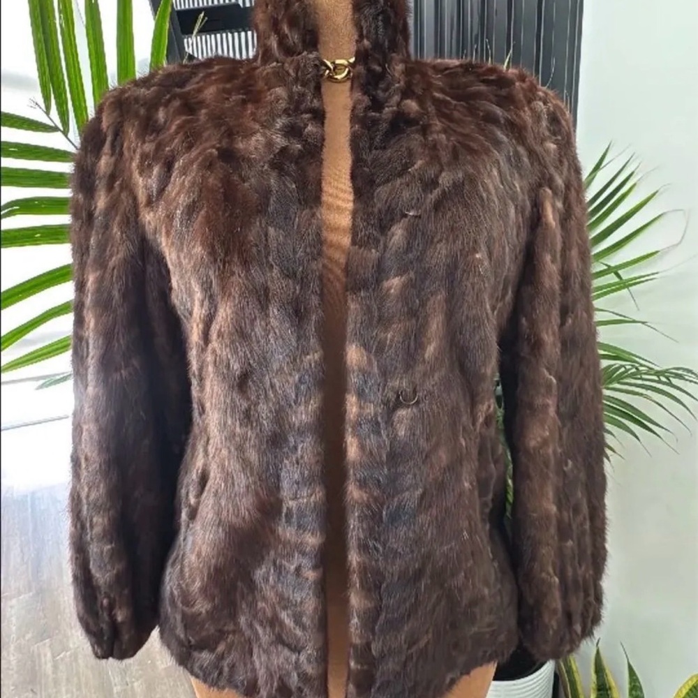 ((SOLD)) Vintage Brown Mink Fur Jacket
